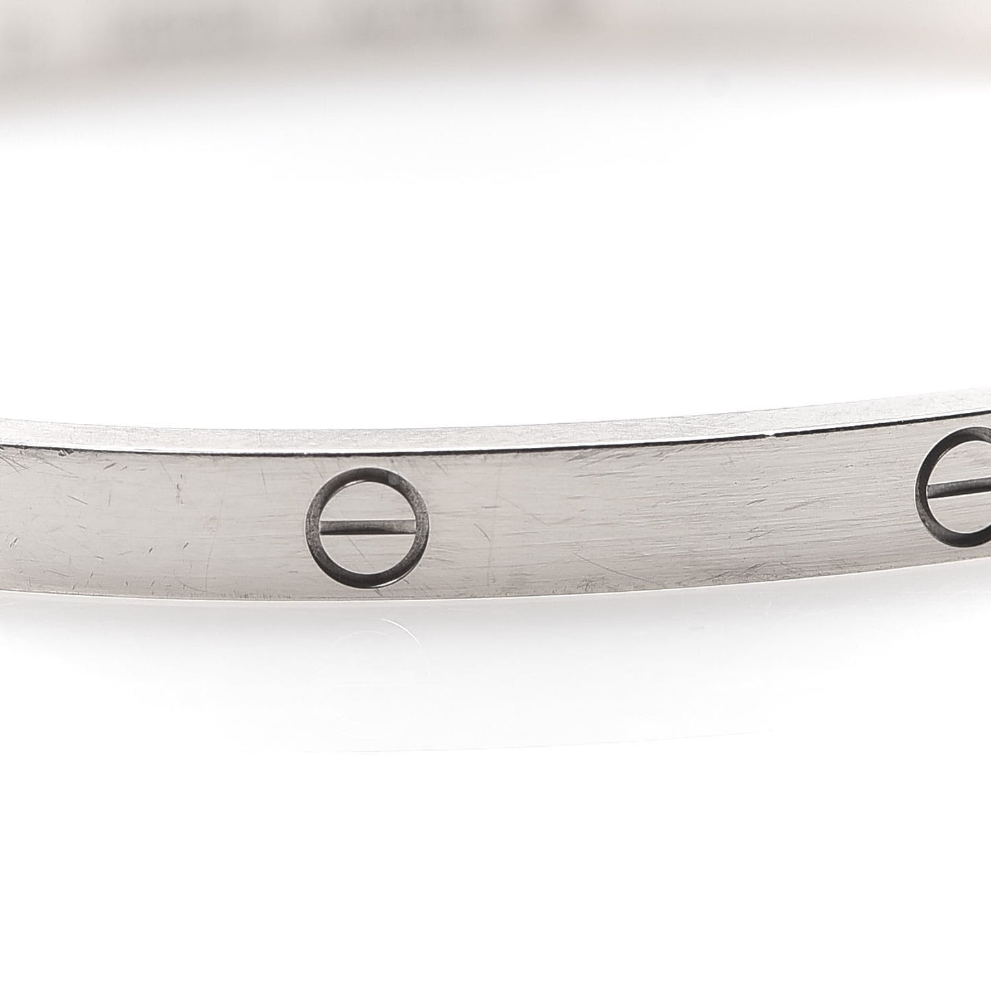 18K White Gold Small LOVE Bracelet 17