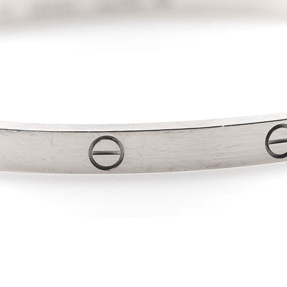Cartier 18K White Gold Small LOVE Bracelet 17 5 of 7