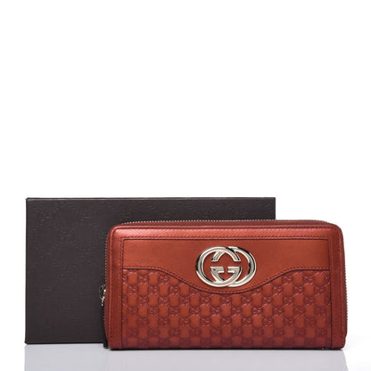 Gucci Metallic Microguccissima Sukey Zip Around Wallet Burnt Orange 17 of 17