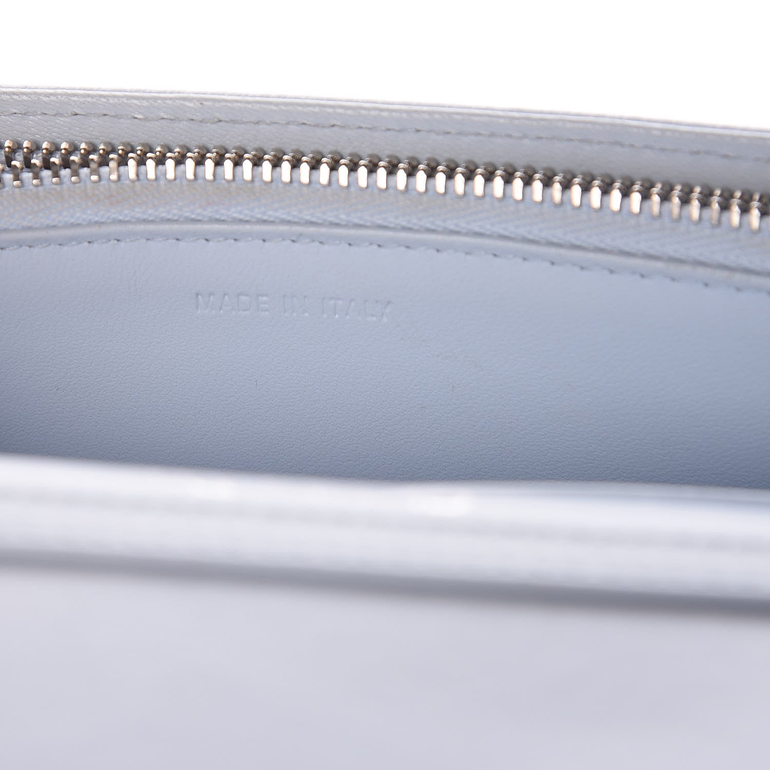 Christian Dior Grained Calfskin Diorama Wallet on Chain Pouch Light Blue 7 of 18