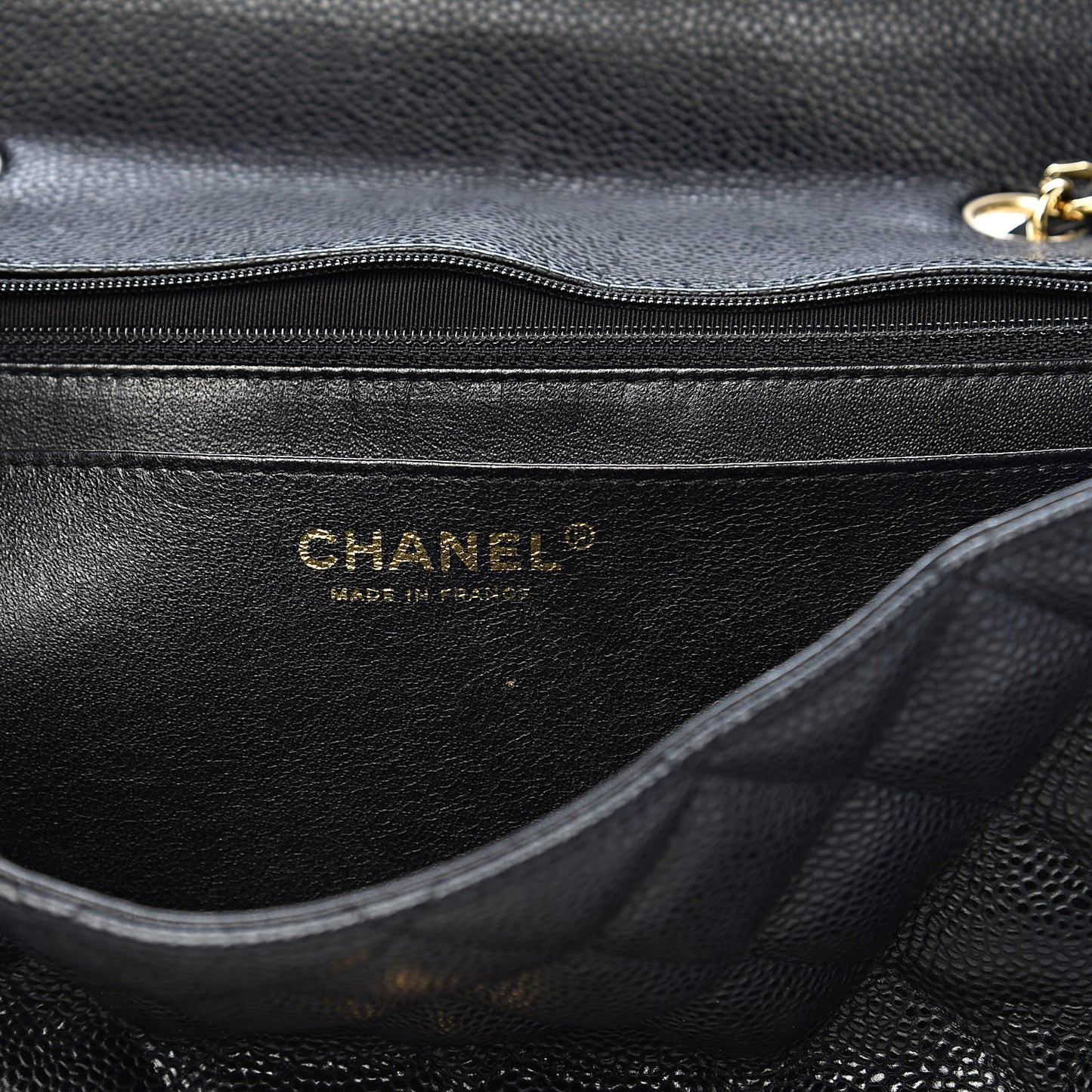 Caviar Quilted Jumbo Single Flap Black