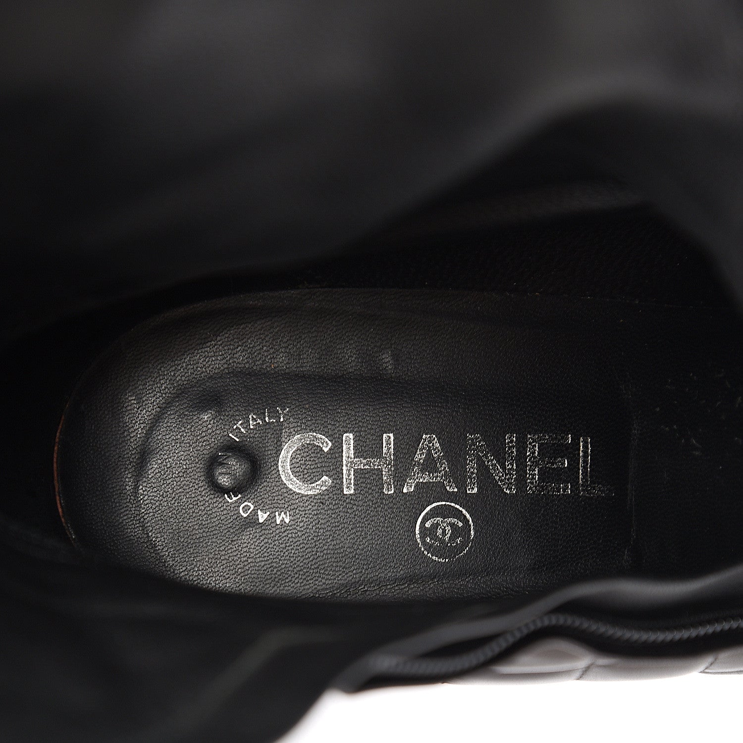 Chanel Lambskin Quilted CC Cap Toe Boots 39 Black 6 of 12