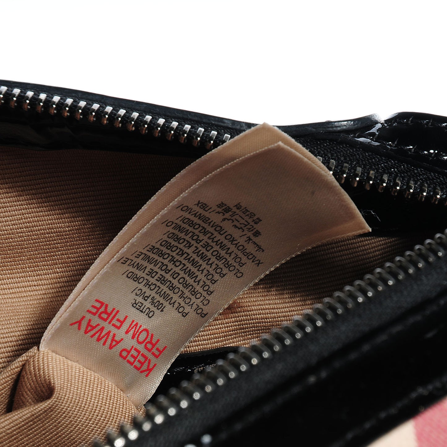 Patent Supernova Check Pilgrim Tote Black