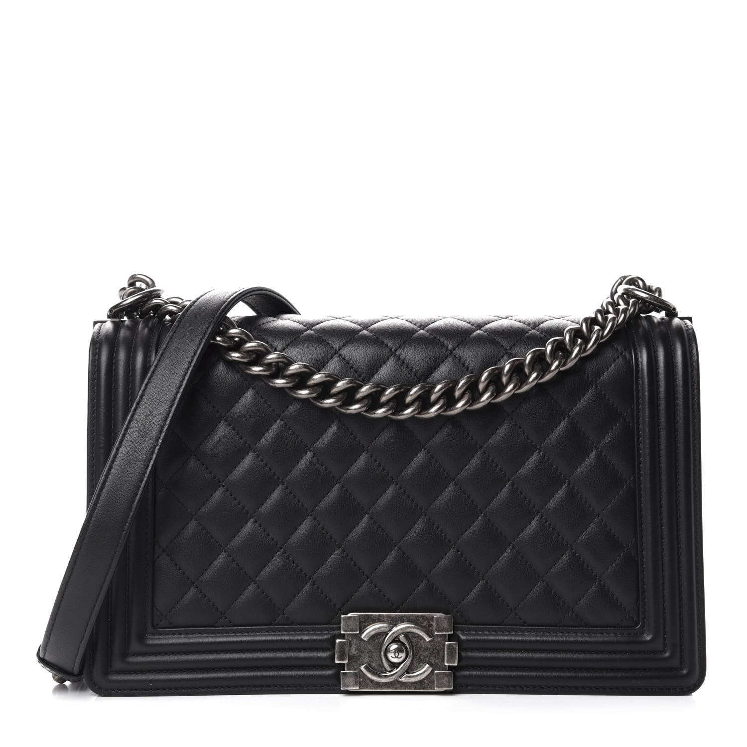 Chanel Calfskin Quilted New Medium Boy Flap Black 1 of 11