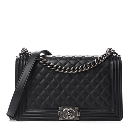 Chanel Calfskin Quilted New Medium Boy Flap Black 1 of 11