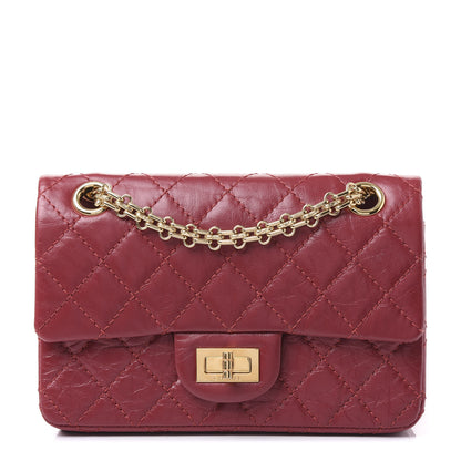 Chanel Aged Calfskin Quilted 2.55 Reissue Mini Flap Red 1 of 10