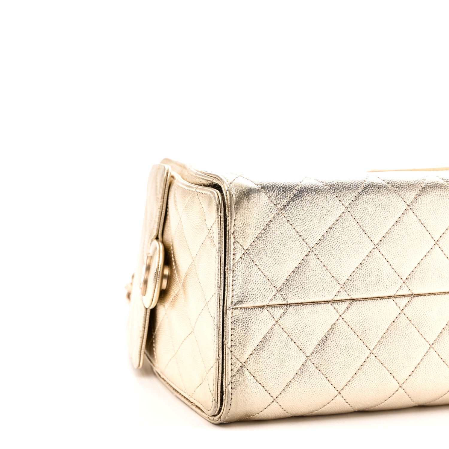 Chanel Metallic Caviar Quilted Small Chanel 25 Handbag Gold 9 of 11
