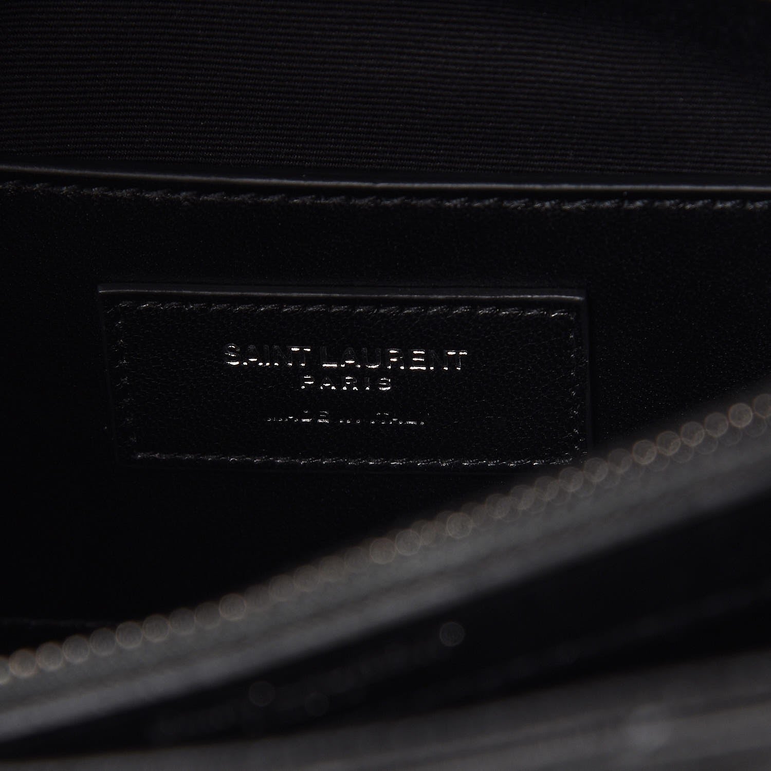 Saint Laurent Sheepskin Matelasse Chevron Monogram Large College Satchel Black 6 of 9