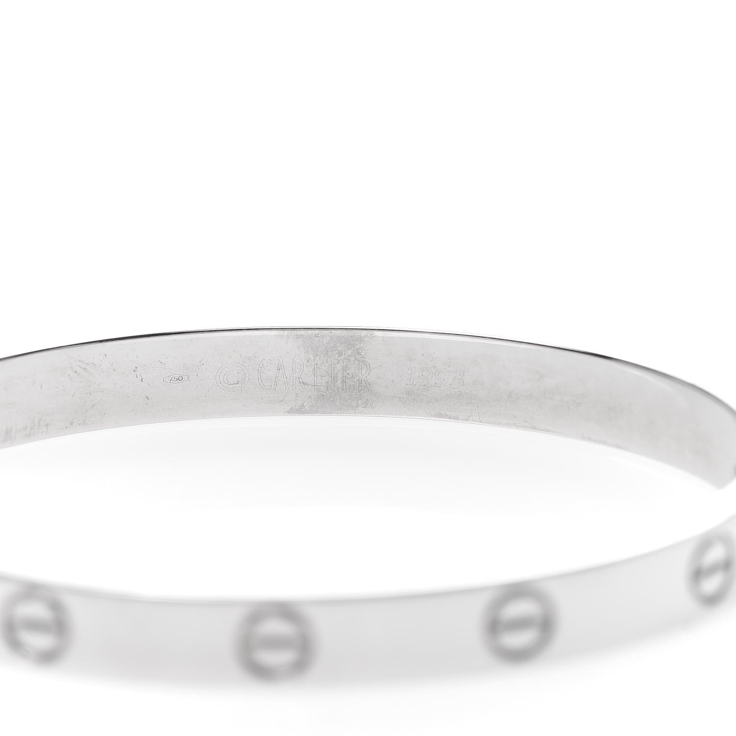 Cartier 18K White Gold LOVE Bracelet 17 5 of 7