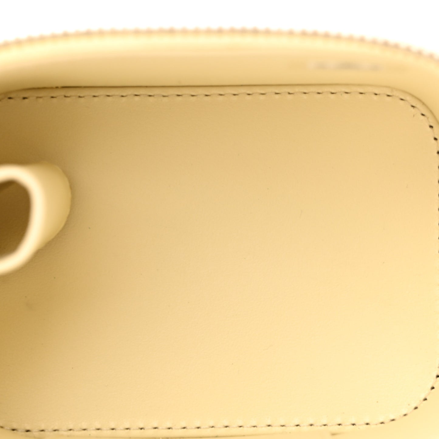 Caviar Quilted Mini Vanity Case With Chain Light Yellow