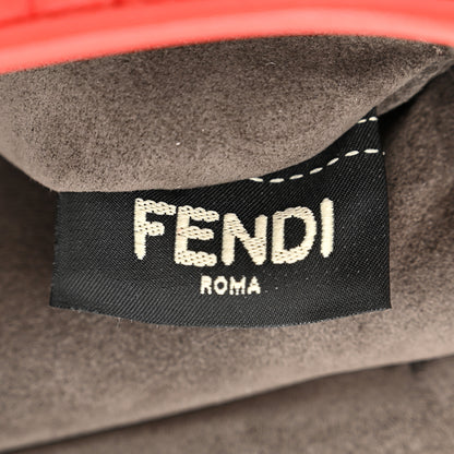 Fendi Shiny Nappa Trapuntata Micro Double Baguette Papavero 7 of 13
