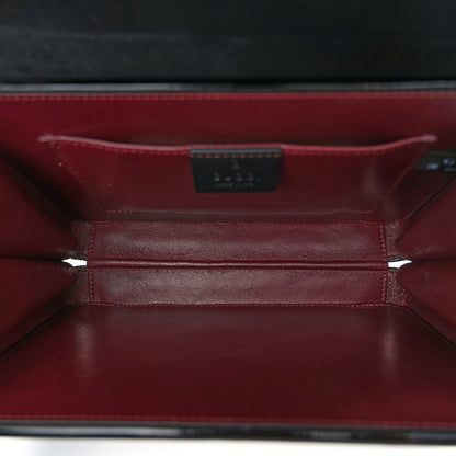 Gucci Mousse Top Patent Mini Sylvie 1969 Top Handle Bag Black 5 of 10