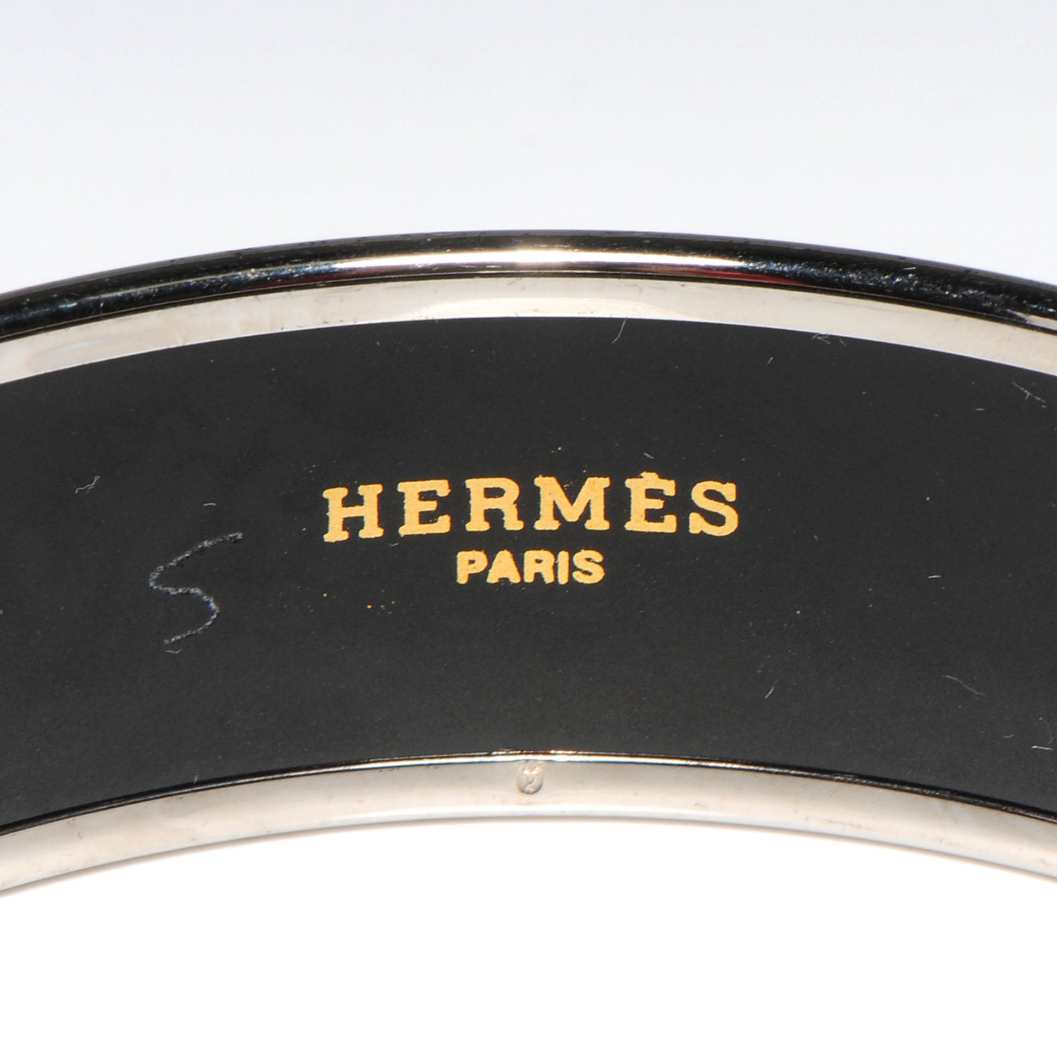 Hermes Enamel Printed Wide Bracelet 65 4 of 5