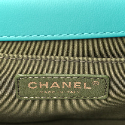 Chanel Calfskin Quilted Medium Boy Flap Turquoise 5 of 9