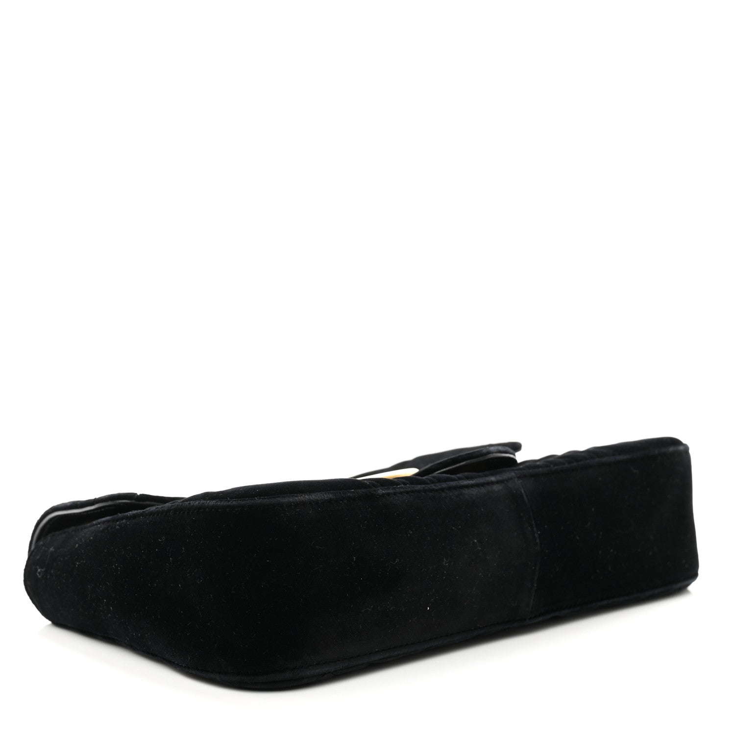 Gucci Velvet Matelasse Medium GG Marmont Shoulder Bag Black 3 of 10