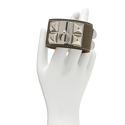 Hermes Epsom Collier de Chien CDC Bracelet T3 Etoupe 2 of 6