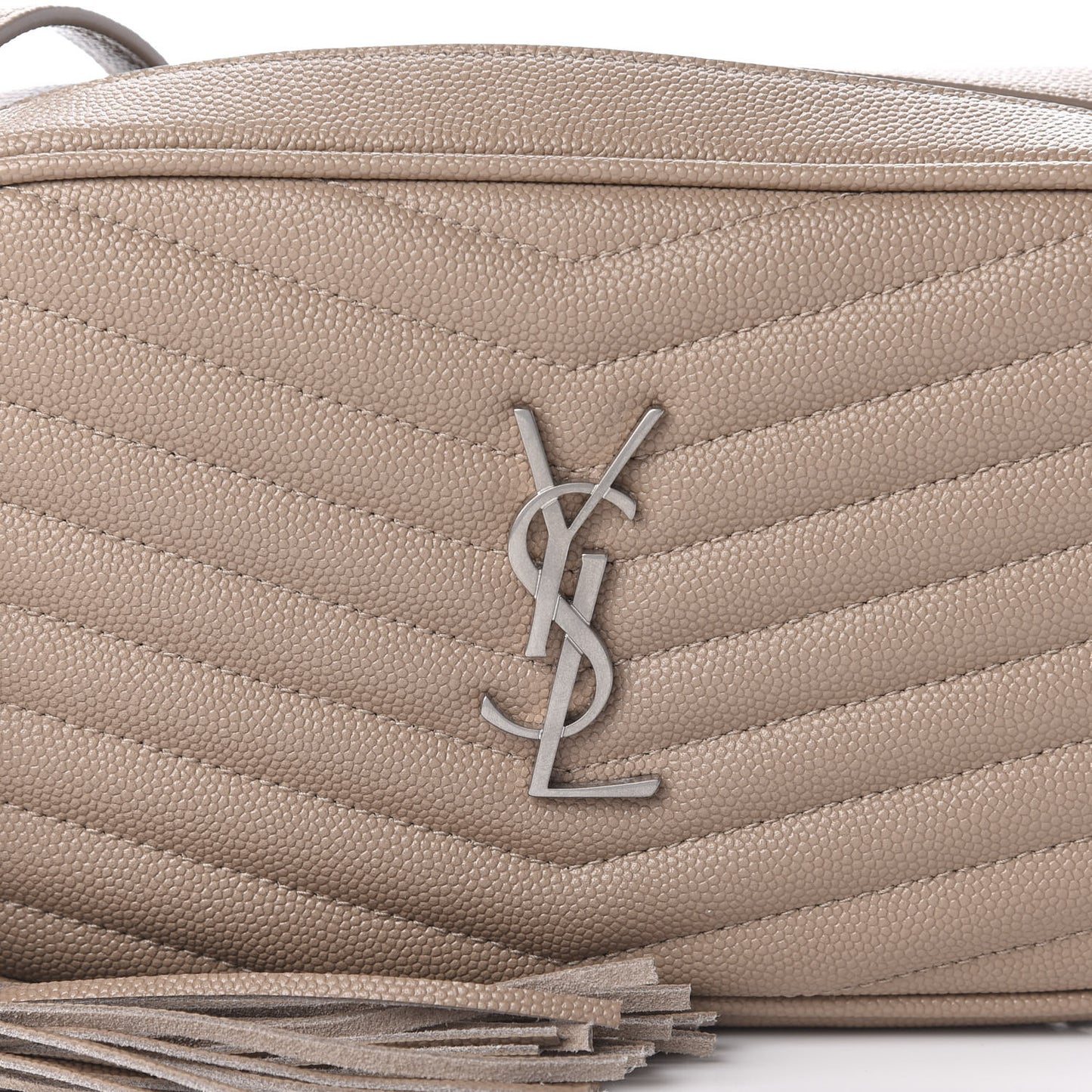 Grain De Poudre Matelasse Monogram Mini Lou Camera Bag Dark Beige