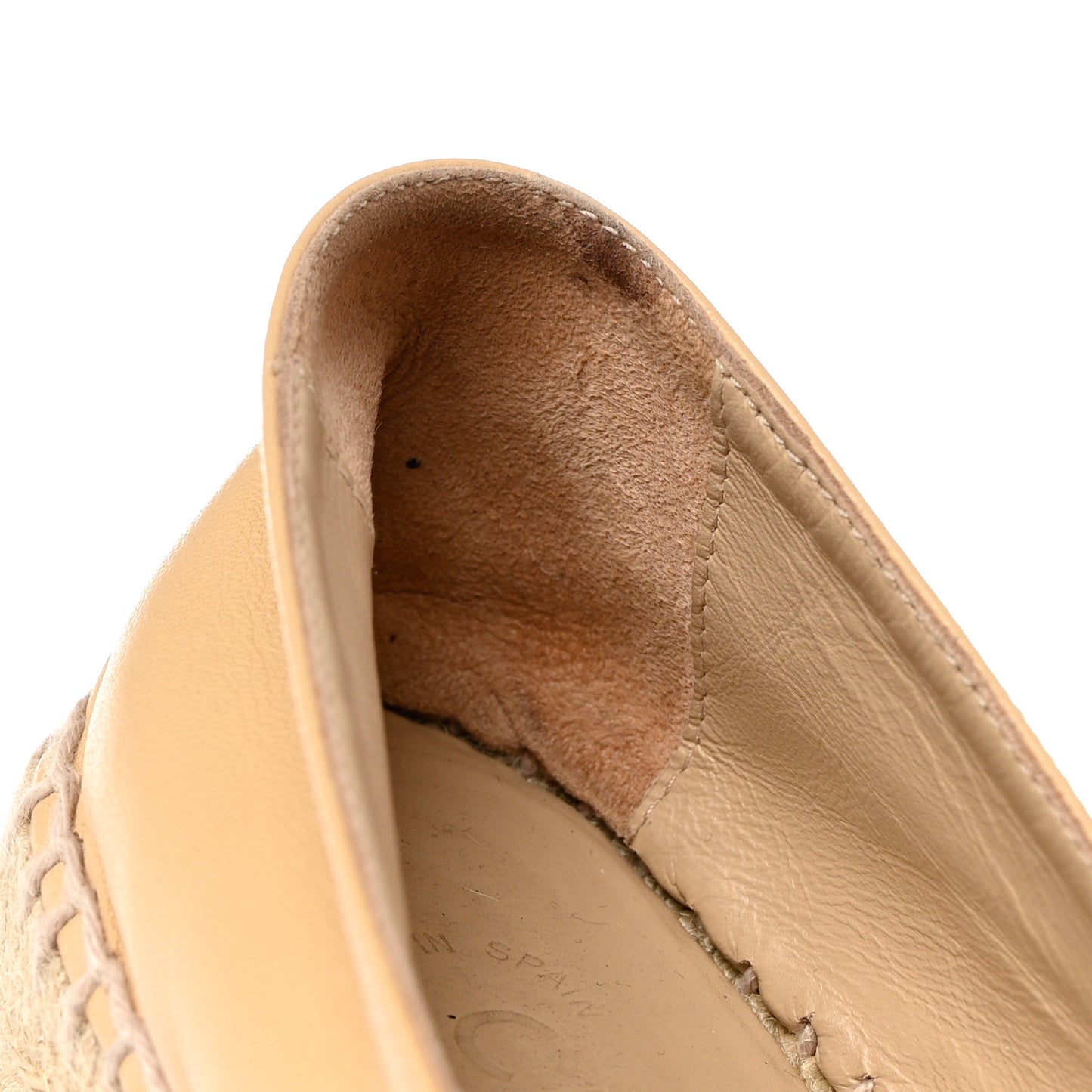 Lambskin CC Espadrilles 38 Beige Black