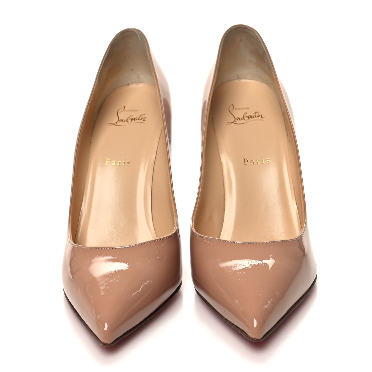 Christian Louboutin Patent Pigalle Follies 100 Pumps 41 Nude 2 of 9
