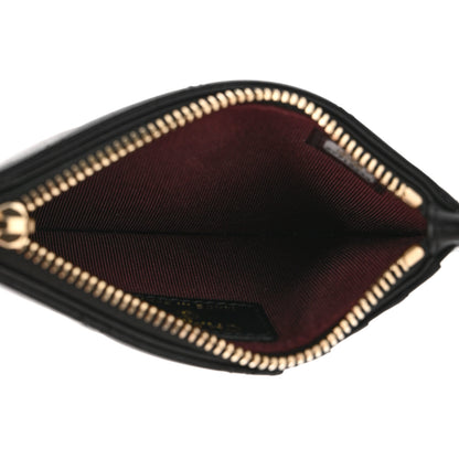 Chanel Lambskin Quilted Flap Zip Card Holder Black 5 of 7