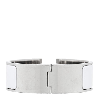 Hermes Enamel Wide Clic Clac H Bracelet PM White 2 of 3