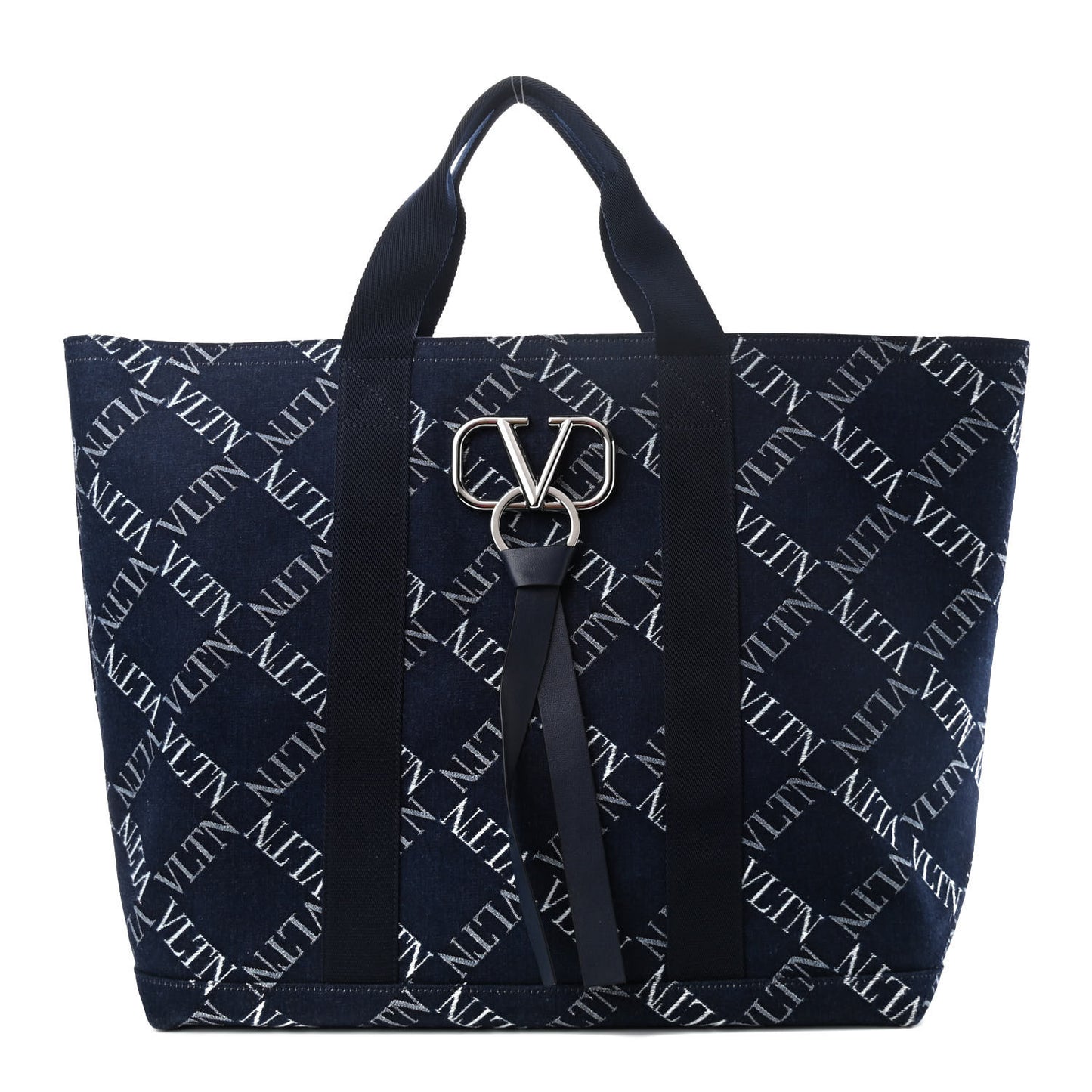 Denim Vring Logo Tote Blue