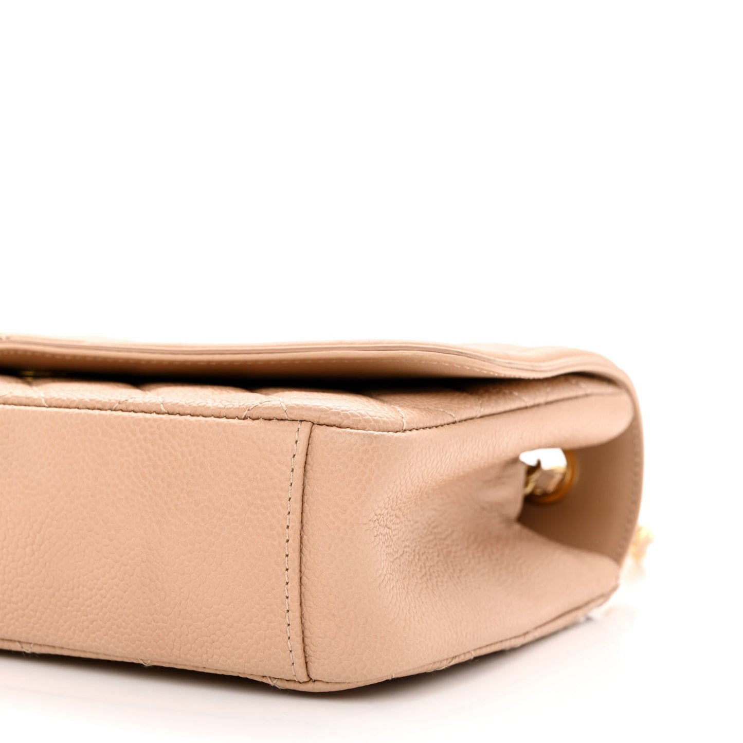 Caviar Quilted Medium CC Filigree Flap Beige
