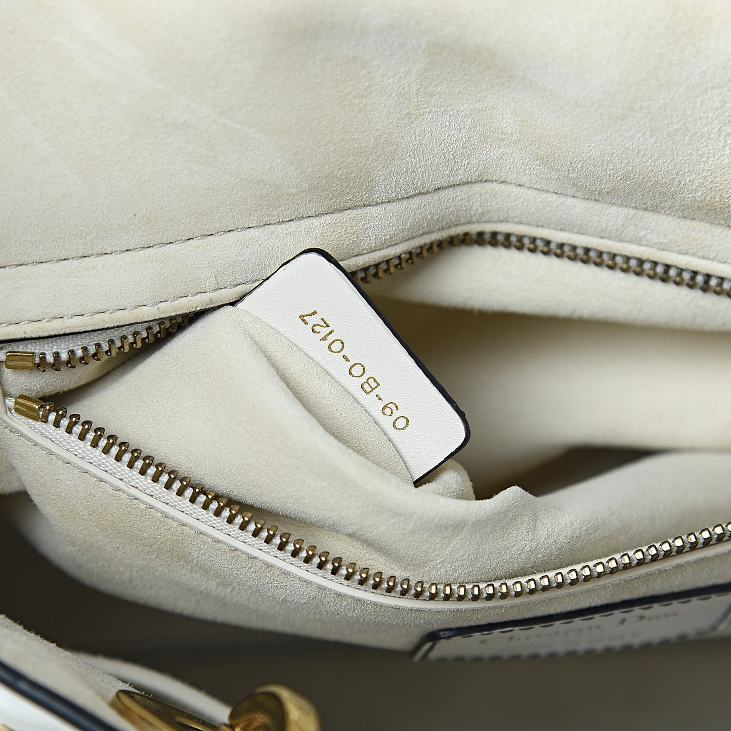 Calfskin Cannage Studded Medium Supple Lady Dior White