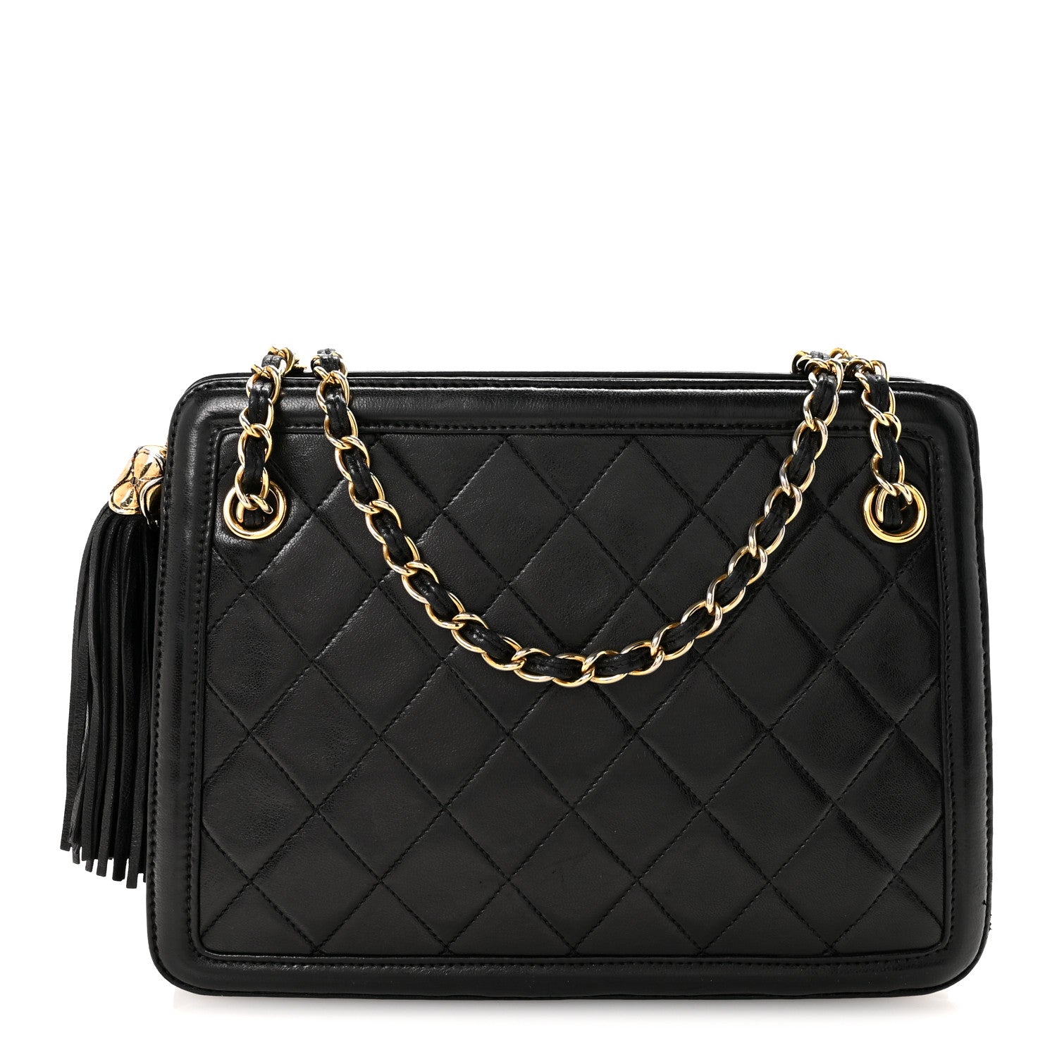 Chanel Lambskin Quilted Tassel Bag Black 1 of 15