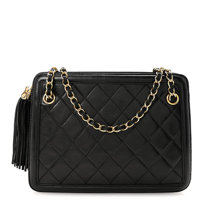 Chanel Lambskin Quilted Tassel Bag Black 1 of 15