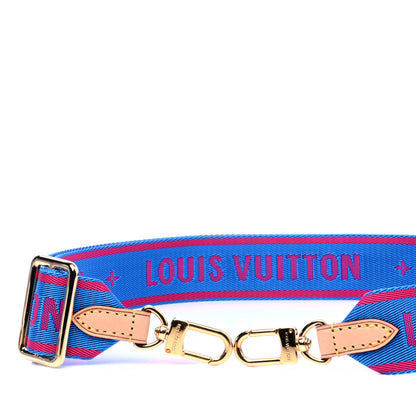 Louis Vuitton Nylon Bandouliere Shoulder Strap Blue Magenta 3 of 4