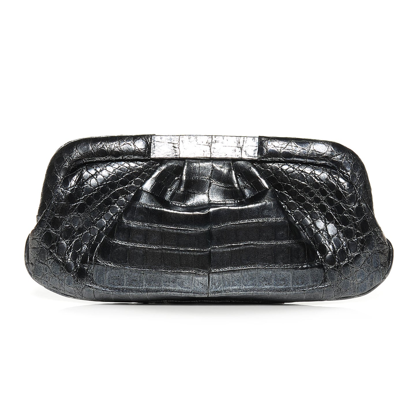 Crocodile Clutch Pewter