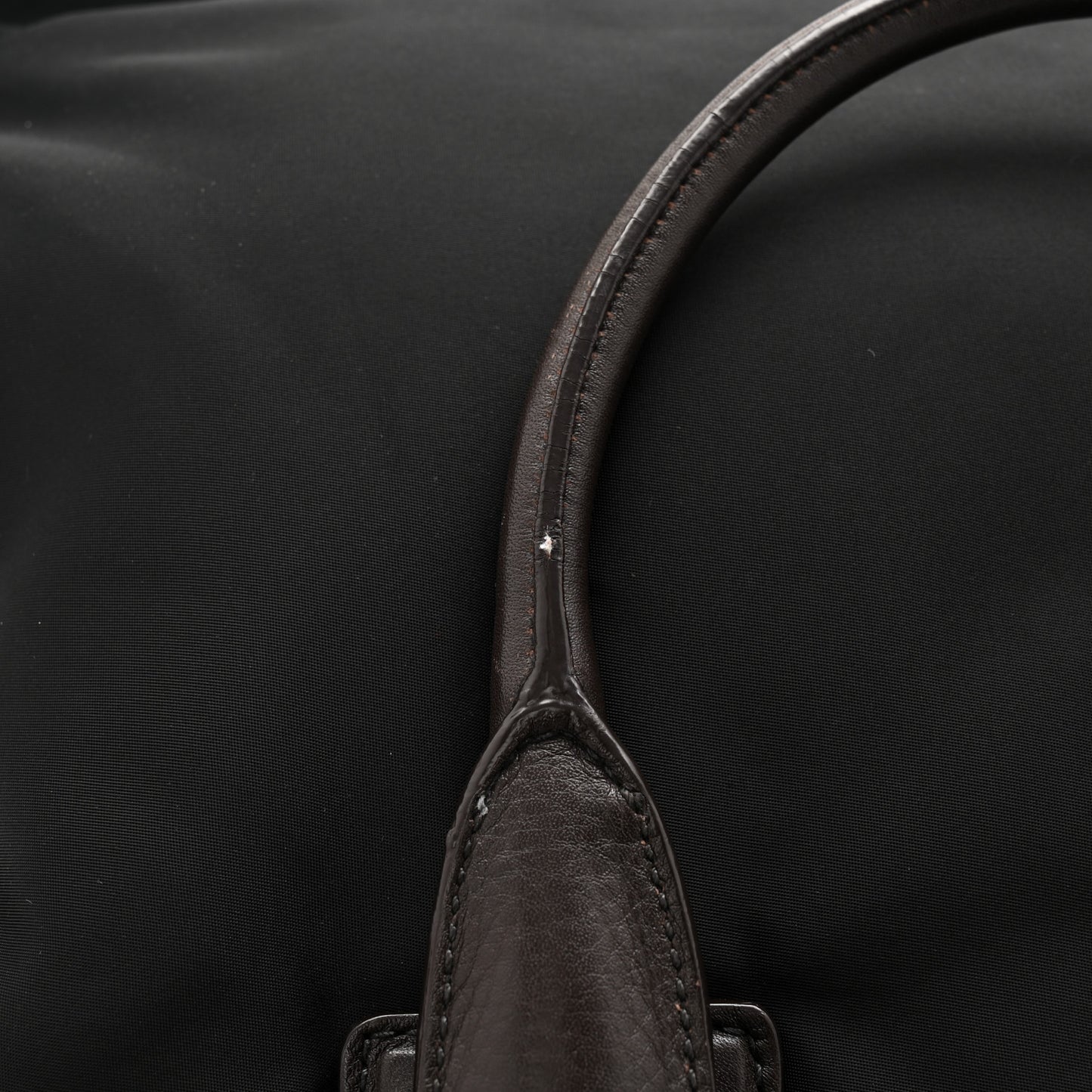 Tessuto Nylon Double Zip Logo Tote Black