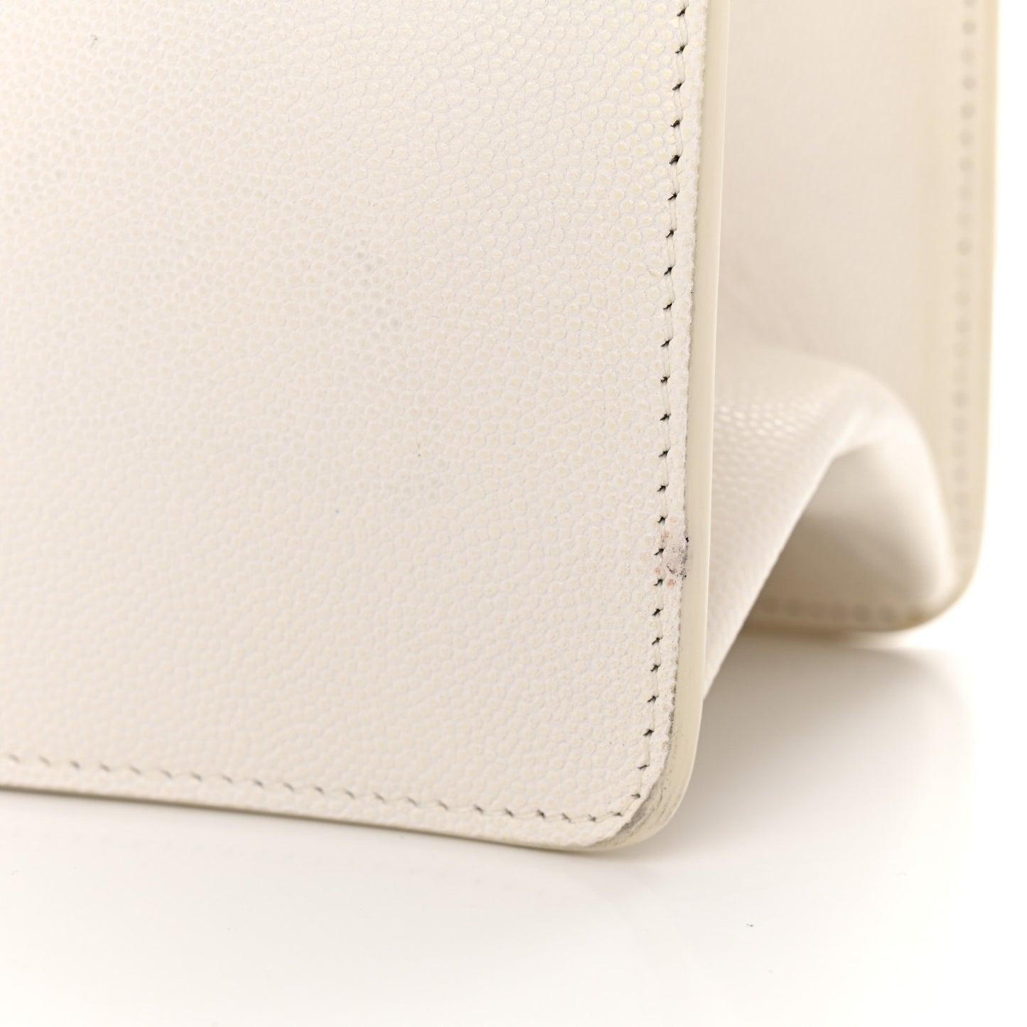 Caviar Quilted My Everything Large Shopping Tote White Black