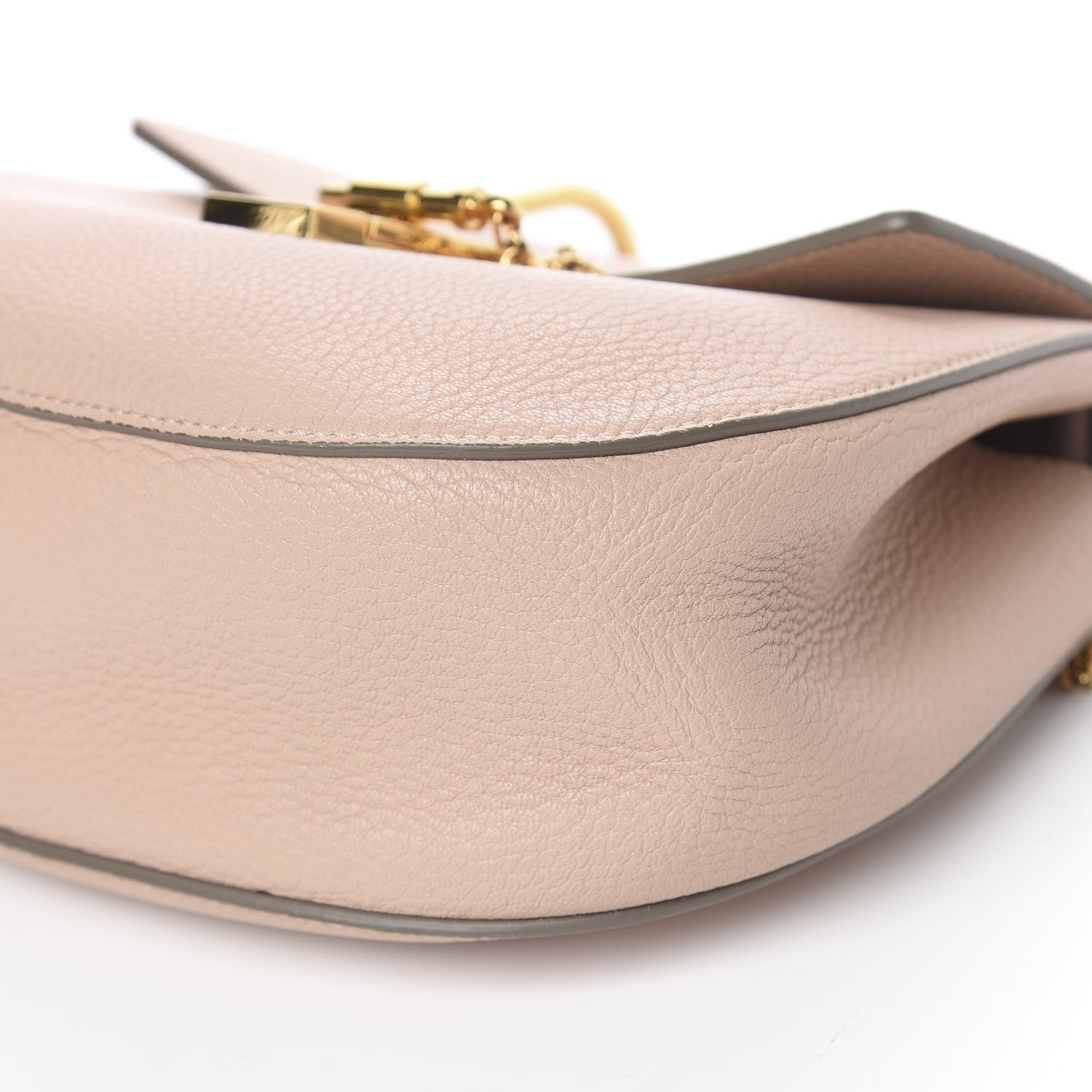Chloe Grained Lambskin Drew Shoulder Bag Cement Pink 11 of 14