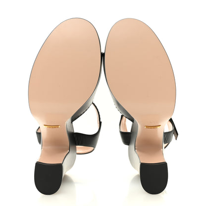 Gucci Nappa Charlotte Horsebit 40/135mm Platform Sandals 39.5 Black 6 of 9