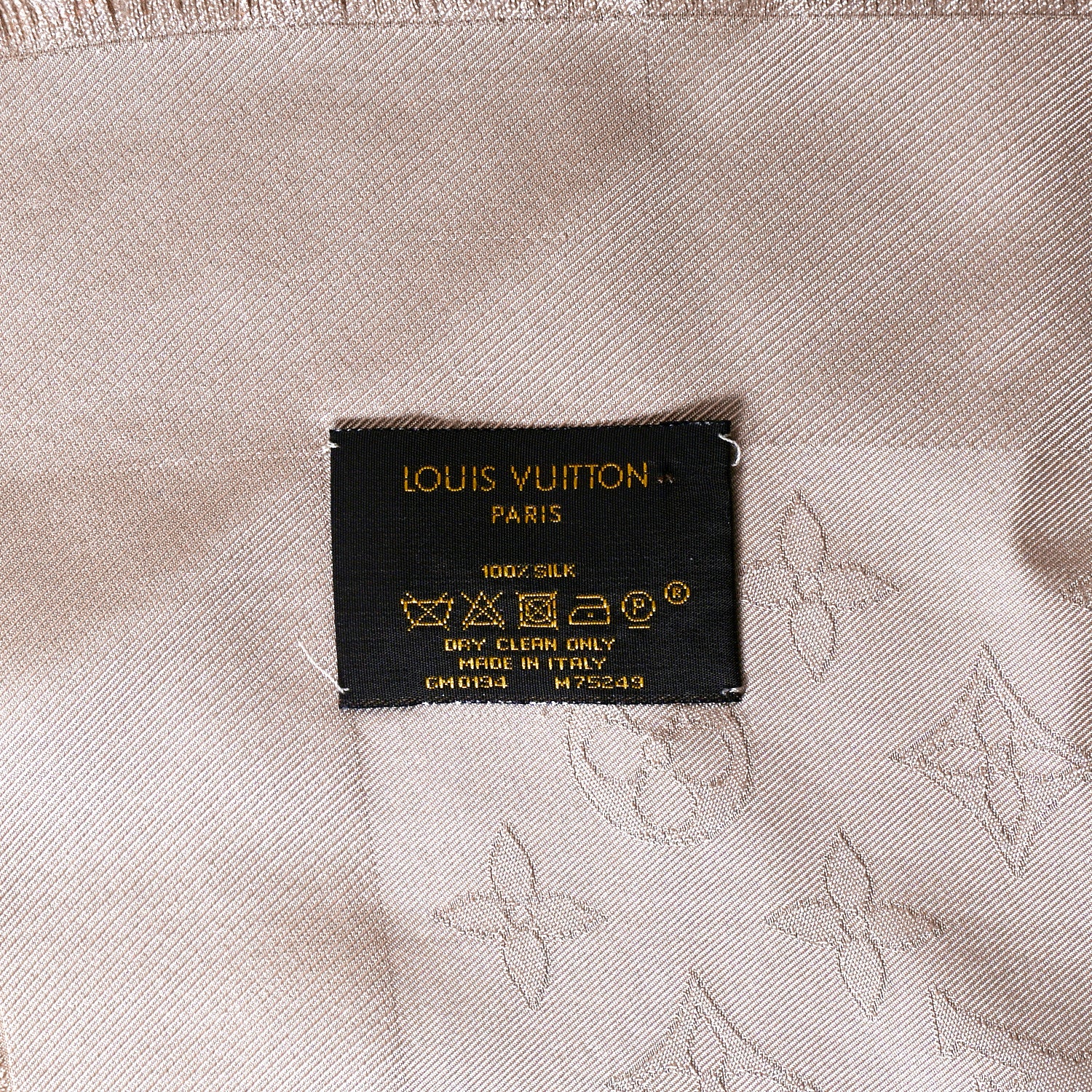 Louis Vuitton Silk Monogram Shawl Greige 3 of 3
