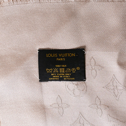 Louis Vuitton Silk Monogram Shawl Greige 3 of 3