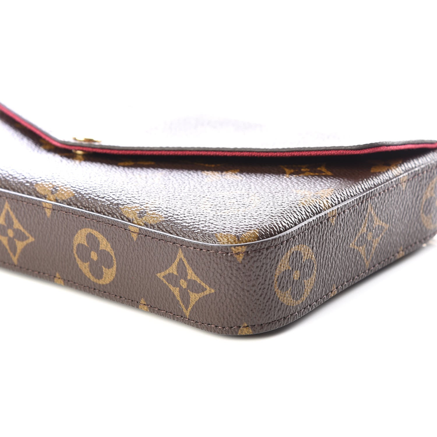 Louis Vuitton Monogram Pochette Felicie Chain Wallet Fuchsia 6 of 10