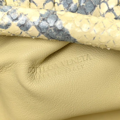 Bottega Veneta Goatskin Python Embossed The Mini Pouch Kiwi Black Silver 7 of 11
