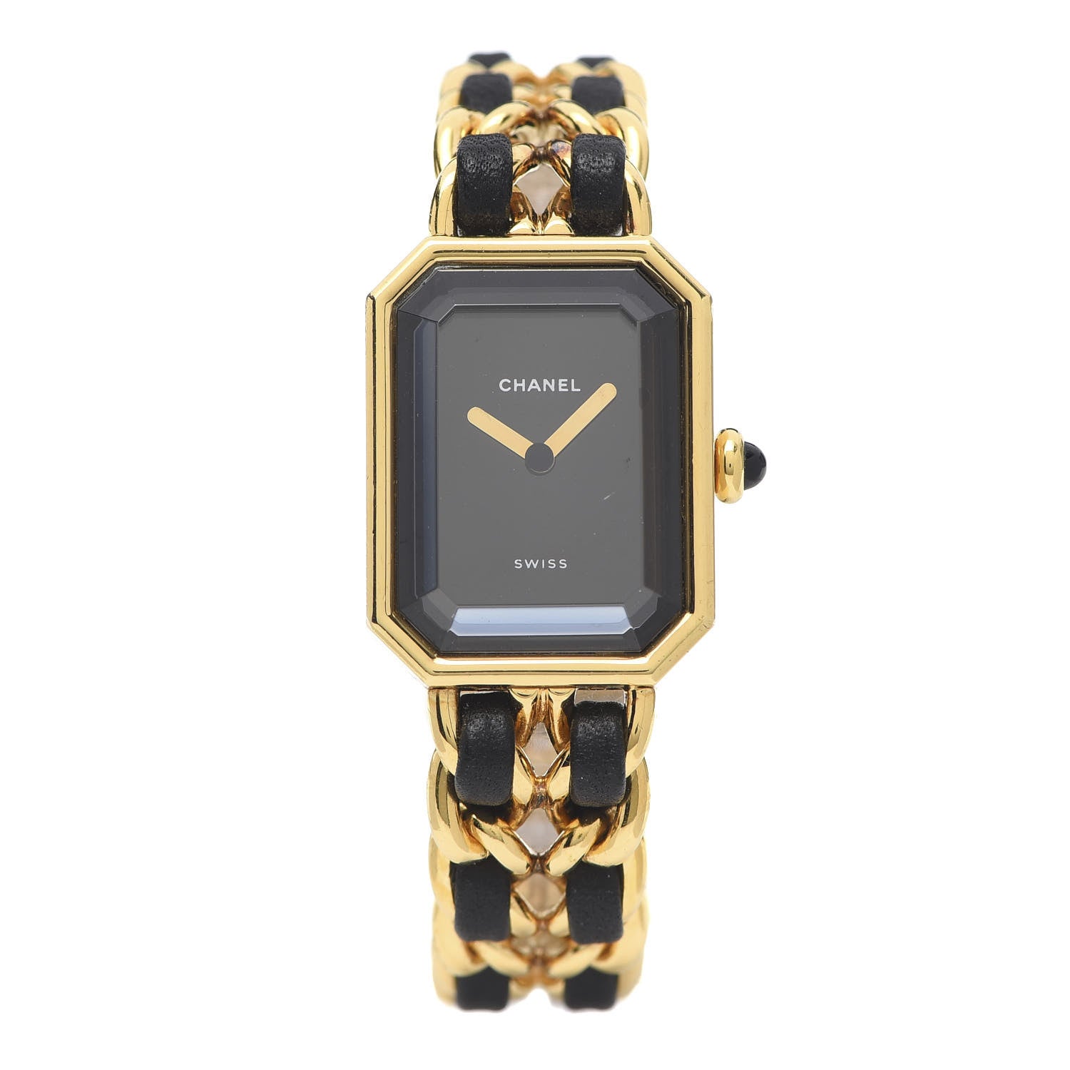 Chanel Stainless Steel Lambskin 20mm Chain Premiere Quartz Watch Gold M 1 of 6