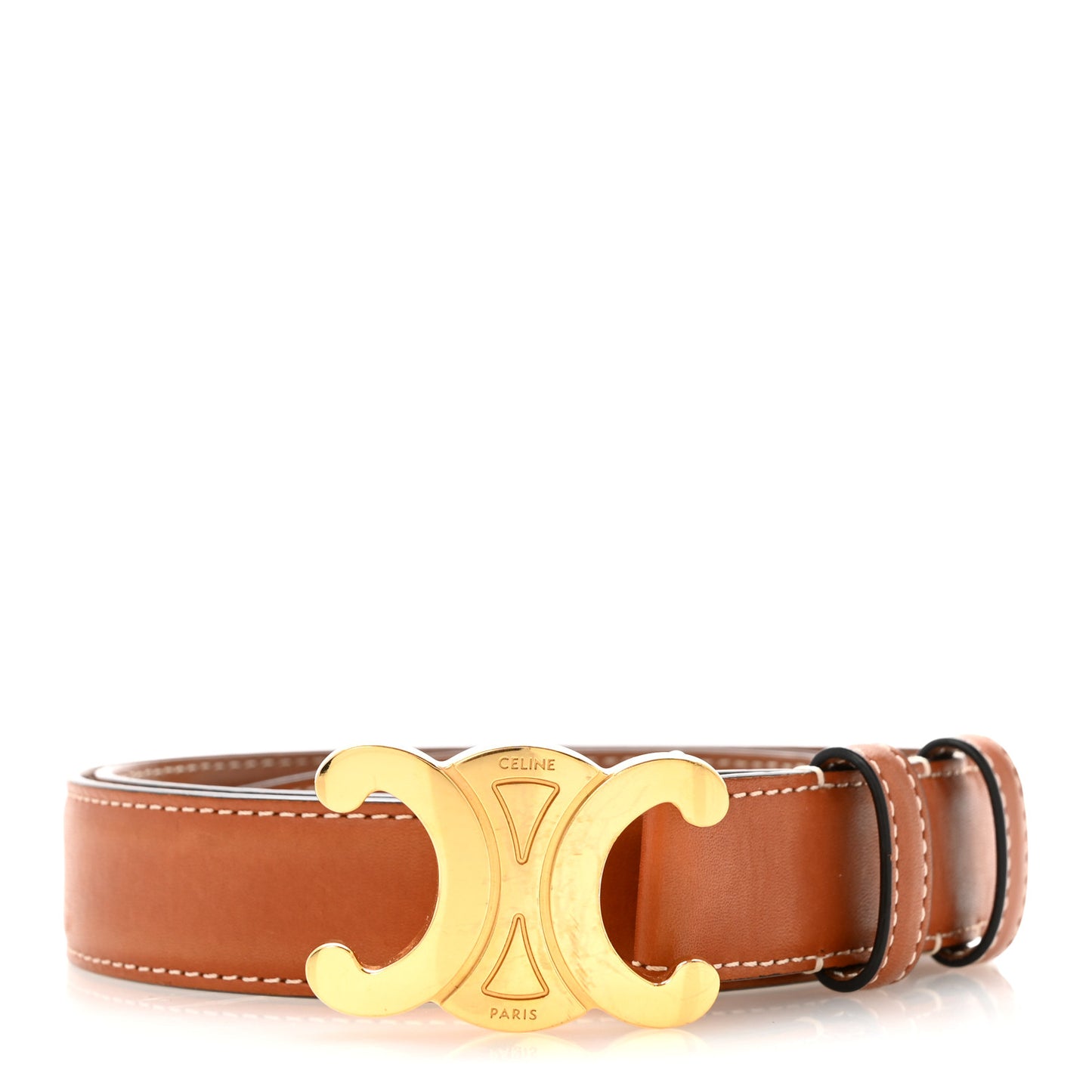 Box Calfskin Medium 25mm Triomphe Belt 75 30 Tan