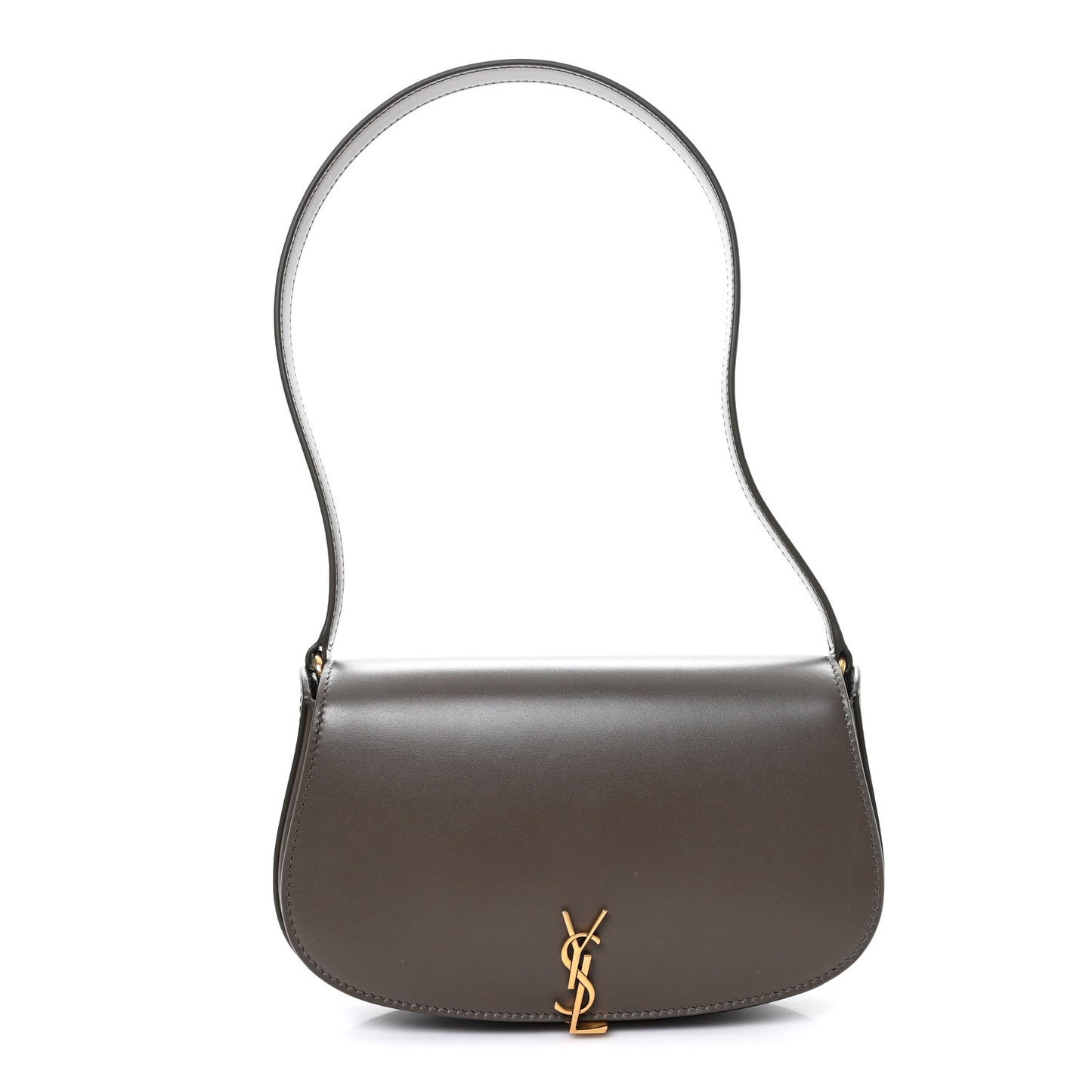 Box Calfskin Mini Voltaire Shoulder Bag  Deep Musk