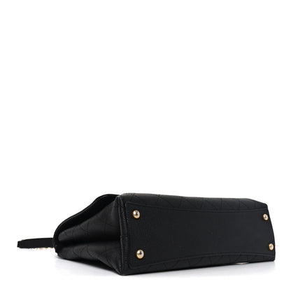 Chanel Caviar Diamond Stitched Top Handle Flap Black 4 of 11