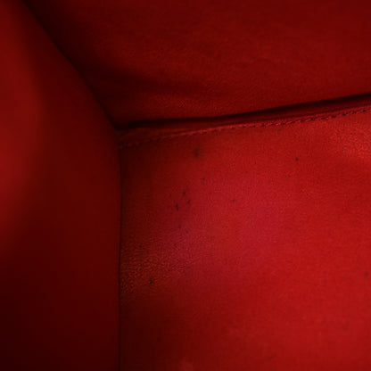 Celine Drummed Calfskin Mini Luggage Coquelicot 12 of 17