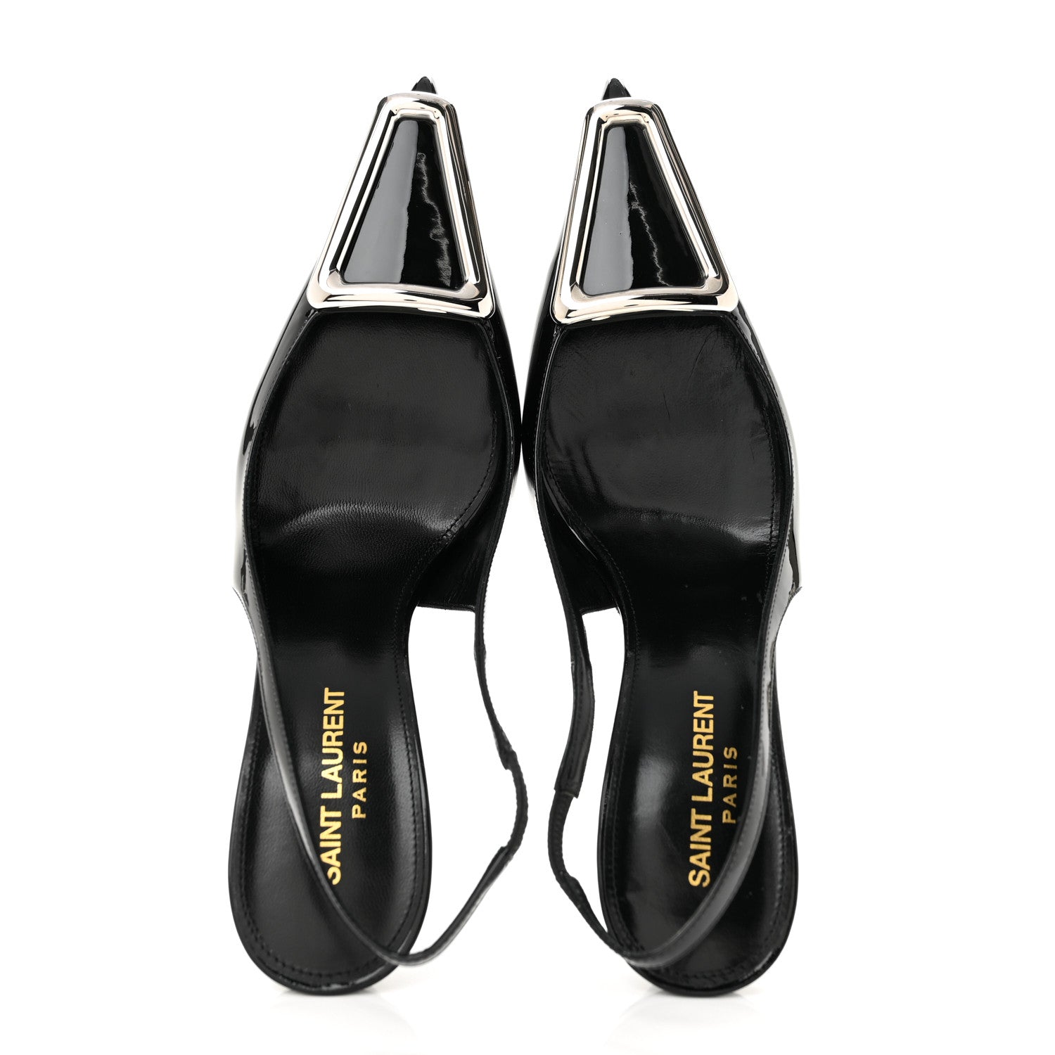 Saint Laurent Vernice Grupy Avenue 95 Slingback Pumps 37 Black 2 of 10