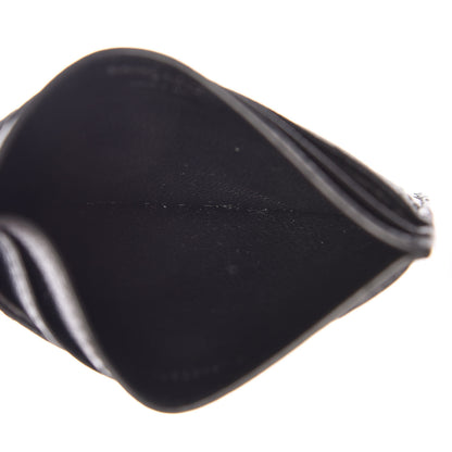 Saint Laurent Grain De Poudre Matelasse Chevron Monogram Credit Card Case Black 5 of 10