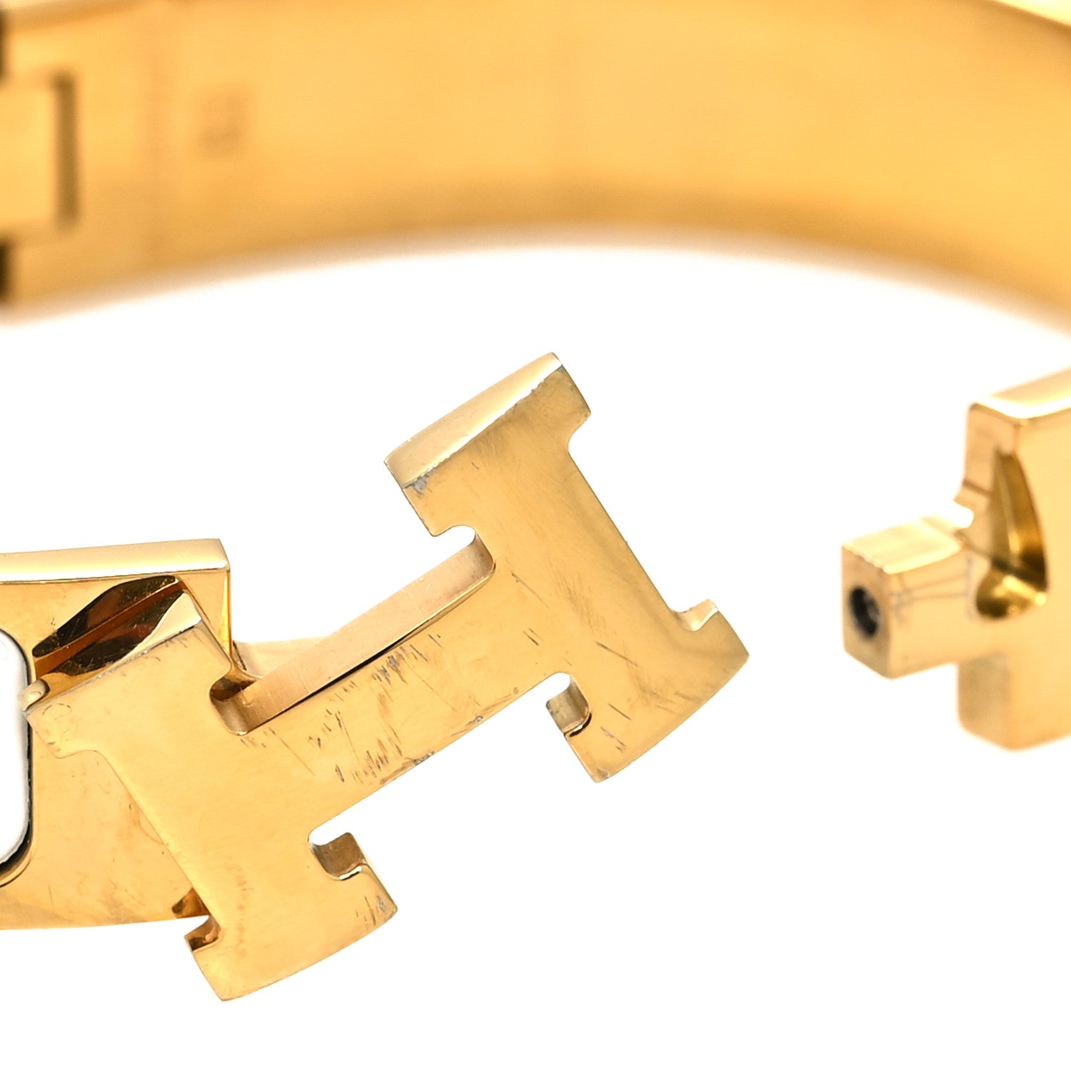 Hermes Enamel Narrow Clic Clac H Bracelet PM White 4 of 5