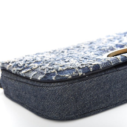 Christian Dior Denim Trotter Maris Pearl Shoulder Bag Blue 6 of 10