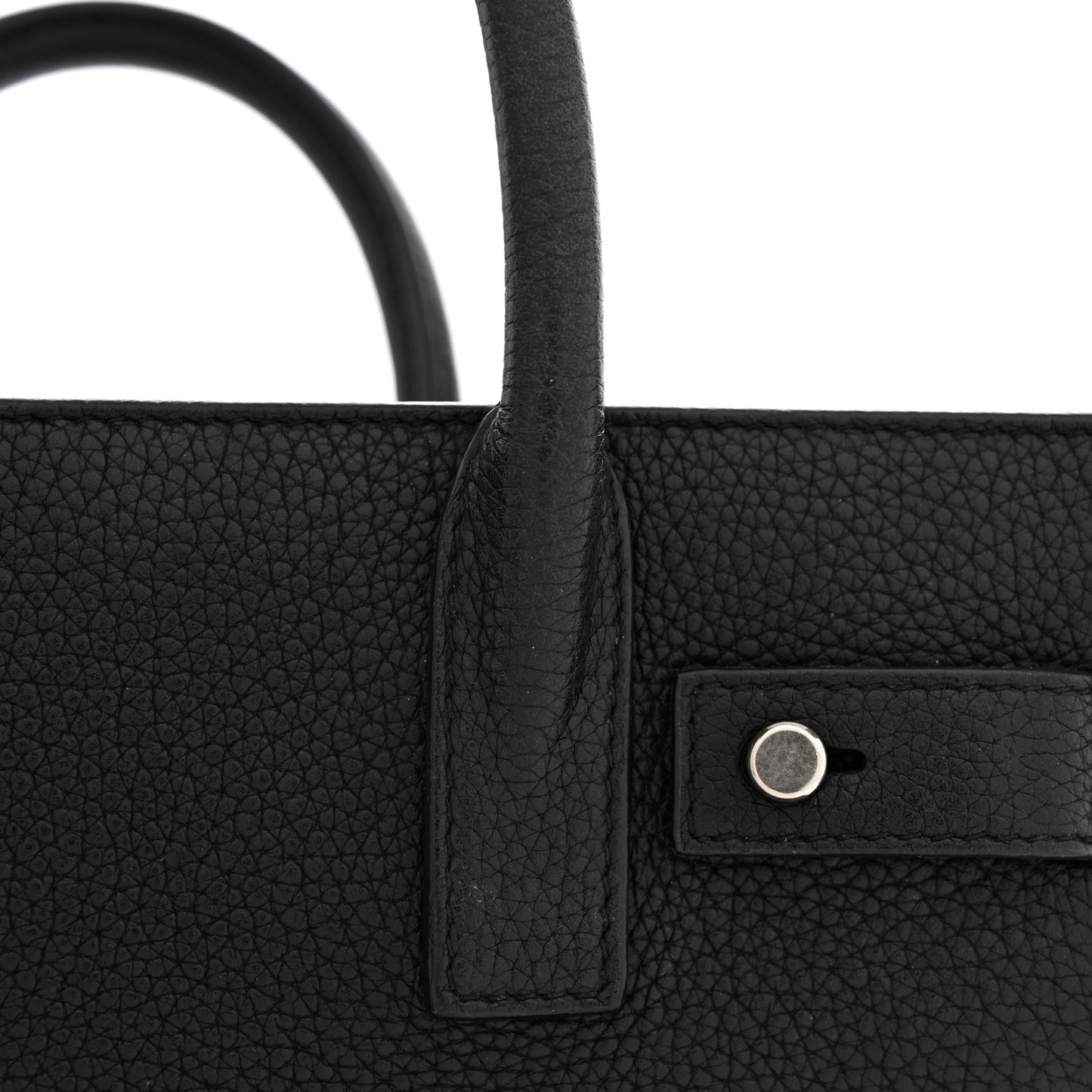 Grained Calfskin Nano Sac De Jour Souple Black Black